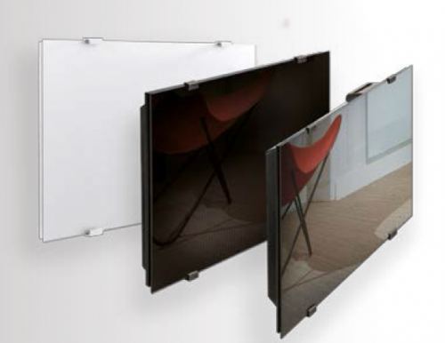 Elektrische design radiator Campaver select 3.0 is verkrijgbaar met diverse kleuren glazen panelen bij Jirlumar